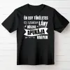 TeeInBlue Vicces póló apának - én egy tökéletes és szerény lány apukája vagyok Fekete póló / fekete / S