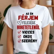TeeInBlue Vicces póló feleségnek Póló / fekete / M ajándéktárgy