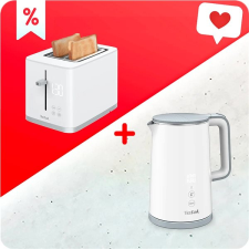 Tefal KO693110 Sense bílá + Topinkovač Tefal TT693110 Sense 2S vízforraló és teáskanna