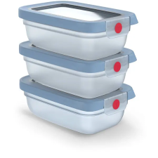 Tefal N1230510 OneClick tárolóedény szett, 3 db - kék papírárú, csomagoló és tárolóeszköz