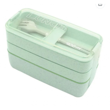  Téglalap alakú háromszintes rózsaszín ételtároló doboz piknikhez és ebédhez papírárú, csomagoló és tárolóeszköz