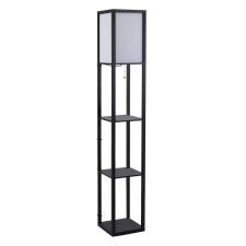 téglalap alakú lámpa, 40W, 26x26x160 cm, fekete / fehér világítás