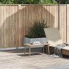  téglalap bézs polyrattan kerti dohányzóasztal 80x40x37cm