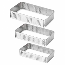 Téglalap tarte forma, fém, 3db-os sütés és főzés