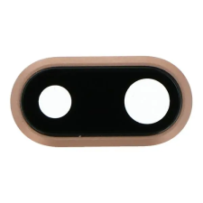  tel-szalk-005159 Apple iPhone 8 Plus hátlapi kamera lencse arany kerettel mobiltelefon, tablet alkatrész