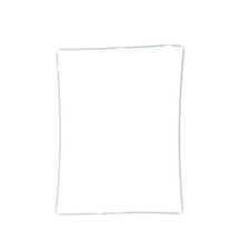  tel-szalk-007078 Apple iPad 3 / 4 fehér LCD keret mobiltelefon, tablet alkatrész