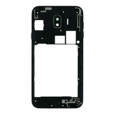  tel-szalk-016123 Samsung Galaxy J4 fekete középső keret mobiltelefon, tablet alkatrész