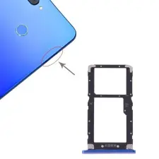 tel-szalk-017348 Xiaomi Mi 8 Lite kék SIM & SD kártya tálca mobiltelefon, tablet alkatrész