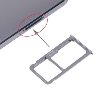 tel-szalk-017549 Huawei Mate 8 matt fekete SIM & SD kártya tálca mobiltelefon, tablet alkatrész