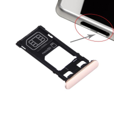  tel-szalk-017726 Sony Xperia X rózsa arany SIM & SD kártya tálca (1 SIM kártyás telefonhoz) mobiltelefon, tablet alkatrész