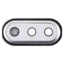  tel-szalk-018614 Nokia X6 hátlapi kamera lencse fehér kerettel mobiltelefon, tablet alkatrész