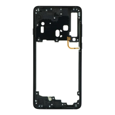 tel-szalk-150553 Samsung Galaxy A9 (2018) fekete középső keret mobiltelefon, tablet alkatrész