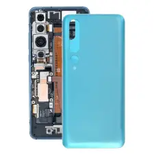 tel-szalk-153177 Akkufedél hátlap - burkolati elem Xiaomi Mi 10 5G, kék mobiltelefon, tablet alkatrész
