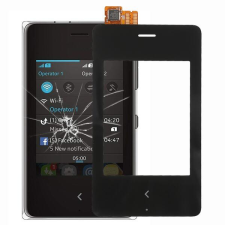  tel-szalk-154417 Nokia Asha 500 fekete Érintőpanel -kijelző nélkül -digitizer mobiltelefon, tablet alkatrész