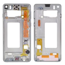  tel-szalk-1927527 Samsung Galaxy S10 G973F ezüst középső keret mobiltelefon, tablet alkatrész