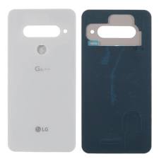 tel-szalk-19296045 Akkufedél hátlap - burkolati elem LG G8s ThinQ, fehér mobiltelefon, tablet alkatrész