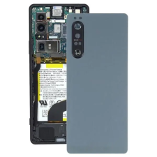  tel-szalk-19296071 Akkufedél hátlap - burkolati elem Sony Xperia 1 II, zöld mobiltelefon, tablet alkatrész