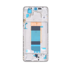 tel-szalk-1929704270 Xiaomi Poco F4 ezüst előlap LCD keret, burkolati elem mobiltelefon, tablet alkatrész