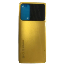  tel-szalk-19297140 Xiaomi Poco M4 Pro 5G sárga hátlap ragasztóval mobiltelefon, tablet alkatrész