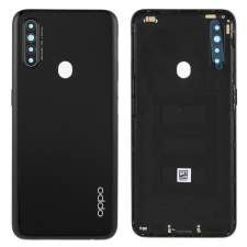  tel-szalk-19297707 Oppo A31 2020 fekete akkufedél, hátlap, hátlapi kamera lencse mobiltelefon, tablet alkatrész