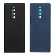 tel-szalk-1931753 Sony Xperia 1 / XZ4 fekete akkufedél, hátlap, kamera lencse mobiltelefon, tablet alkatrész
