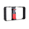  Telefon Stabilizátor Foglalat, UURIG VideoRig foglalat mobiltelefonokhoz, 3 vakupapucs csatlakozó + 4x1/4" tripod csavarmenet, fekete