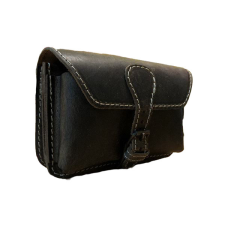  Telefon tok, bőr övtáska, nagyobb méretű, barna, fekvő, csatos ajándéktárgy