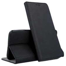  Telefontok iPhone 12 Pro Max - fekete mágneses átlátszó szilikon keretes könyvtok tok és táska