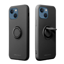  Telefontok iPhone 13 mini - Roar Amber fekete szilikon tok, kitámasztó ujjgyűrűvel tok és táska