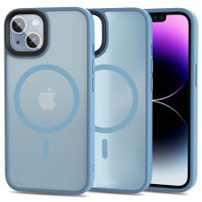  Telefontok iPhone 14 - Tech-Protect Magmat MagSafe kompatibilis világoskék áttetsző műanyag hátlap tok, világoskék szilikon kerettel tok és táska
