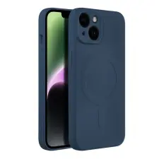  Telefontok iPhone 15 Plus - MagSafe kompatibilis szürkéskék szilikon hátlap tok tok és táska