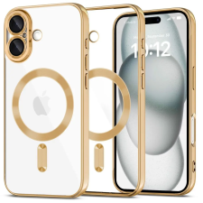  Telefontok iPhone 16 - Tech-Protect - MagSafe kompatibilis átlátszó/arany hátlap tok tok és táska