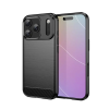  Telefontok iPhone 18 Pro - Carbon Fiber - fekete szilikon hátlap tok