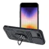  Telefontok iPhone 7 / 8 - Tech-Protect Camshield - fekete szilikon tok, kitámasztó ujjgyűrűvel, csúsztatható kameravédővel