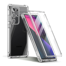  Telefontok Samsung Galaxy S23 Ultra - Tech- Protect Kevlar Clear - átlátszó előlap + plexi hátlapi 360°-os tok tok és táska