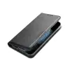  Telefontok Xiaomi 17 Ultra - Flipcover - mágneses szilikon keretes fekete könyvtok