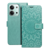  Telefontok Xiaomi Poco C85 - MEZZO mandala mintás zöld mágneses szilikon keretes könyvtok