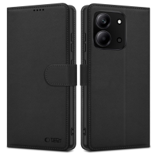  Telefontok Xiaomi Poco C85 - Tech- Protect Wallet - fekete bőr könyvtok, ráhajtófüllel ﻿ tok és táska