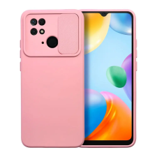  Telefontok Xiaomi Redmi 10C - Slider csúsztatható kameravédős pink szilikon hátlap tok tok és táska