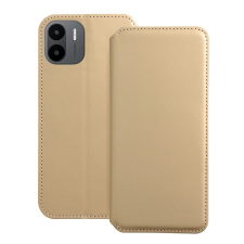 Telefontok Xiaomi Redmi A2 - Dual Pocket - arany mágneses átlátszó szilikon keretes könyvtok tok és táska