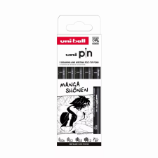 Telér-Trade Kft. Uni PIN 5 darabos rajzmarker készlet Manga Shonen filctoll, marker