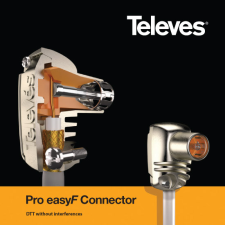 Televes fém koax dugó kábel és adapter