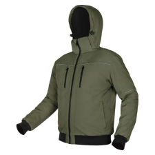  Téli munkavédelmi kabát, OUTDOOR, hőszigetelt, kapucnis, zöld, XXL munkaruha