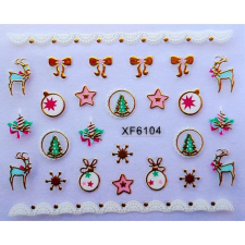  Téli öntapadó matrica XF6112 körömdíszítő