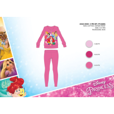  Téli pamut interlock gyerek pizsama - Disney Hercegnők - rózsaszín - 98