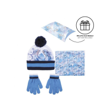 Téli szett ajándékcsomagban (sapka, nyakmelegítő, kesztyű) DISNEY FROZEN, 2200007938 gyerek sapka