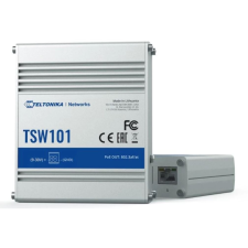 Teltonika TSW101 Industrial GSwitch 4x PoE+ (60W) (TSW101) hub és switch