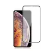  Temp-glass630920 Apple iPhone X / XS fekete 3D-teljes lefedettséget biztosító Karcálló,ütésálló kijelzővédő üvegfólia, 9H tempered glass, törlőkendővel