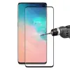  Temp-glass630941 Samsung Galaxy S10 fekete 3D-teljes lefedettséget biztosító Karcálló,ütésálló kijelzővédő üvegfólia, 9H tempered glass, törlőkendővel