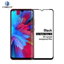  Temp-glass630986 Xiaomi Redmi Note 7S fekete 3D-teljes lefedettséget biztosító Karcálló,ütésálló kijelzővédő üvegfólia, 9H tempered glass, törlőkendővel mobiltelefon kellék